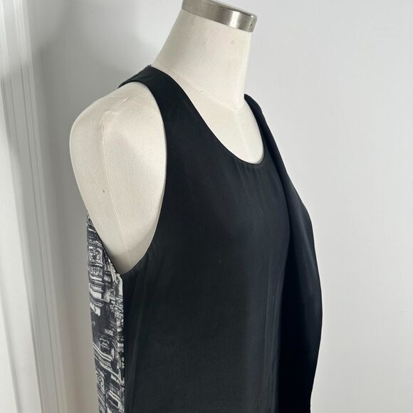 3.1 Phillip Lim Black Silk Shift Architectural Print Dress – Size 2 - Picture 3 of 10